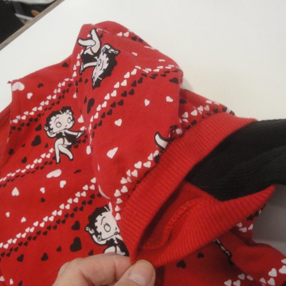 Betty Boop Full Zip Jacket with 2 front pockets thermal sleeves Junior S… - Picture 14 of 14